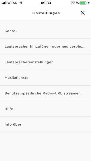 Bose SoundTouch 20 Test App Einstellungen